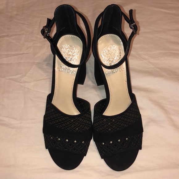 Never worn, open toe Vince Camuto black heels - Picture 1 of 4